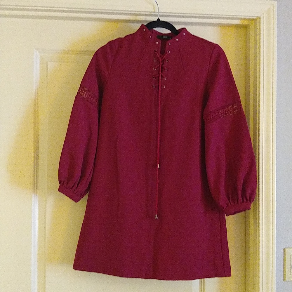 Cotre red dress with ties size small